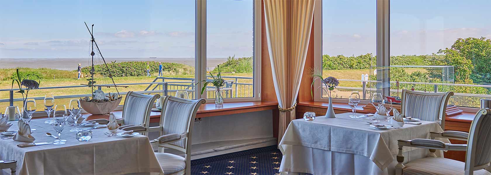 Gourmetrestaurant Sterneck mit Panorama-Ausblick in Cuxhaven Duhnen